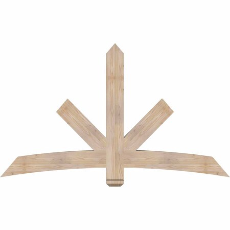 Ekena Millwork Alberta Smooth Timber Gable Bracket, Douglas Fir, 72"W x 42"H x 3 1/2"D x 5 1/2"F, 14/12 Pitch GBW072X42X0406ALB00SDF